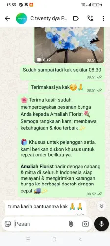 Testimonial Standing Flower tanagara